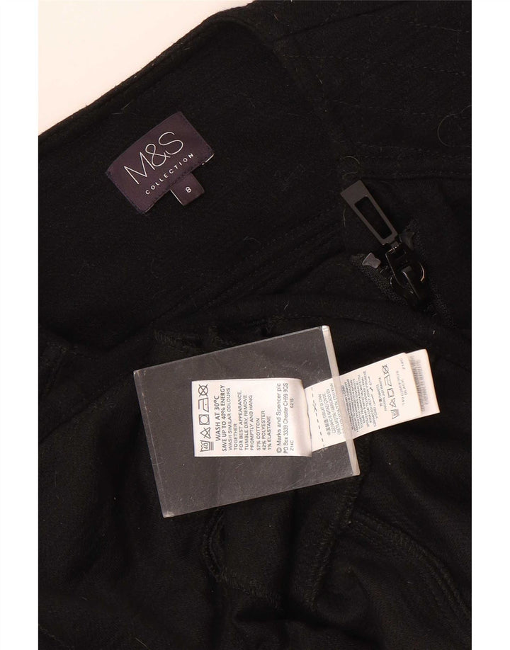 Marks & Spencer Racerjakke til kvinder UK 8 Lille sort bomuld