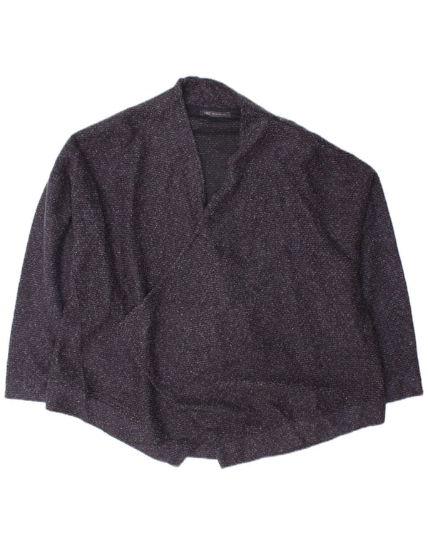 MARKS & SPENCER Dame Open Cardigan Sweater UK 20 2XL Navy Blue Flecked