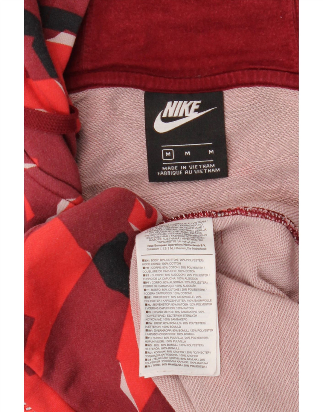 NIKE Herre Eintracht Frankfurt hættetrøje med lynlås Medium Burgundy