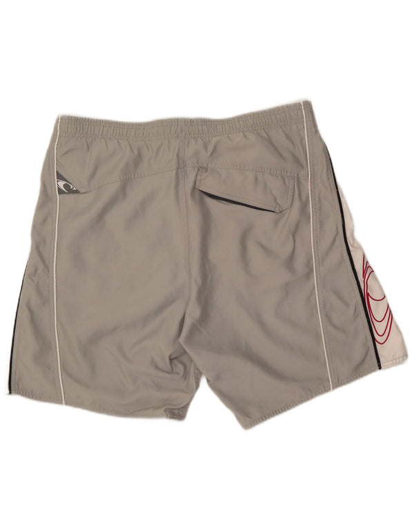 O'NEILL Mens Graphic Sport Shorts Medium  Grey Colourblock Polyester