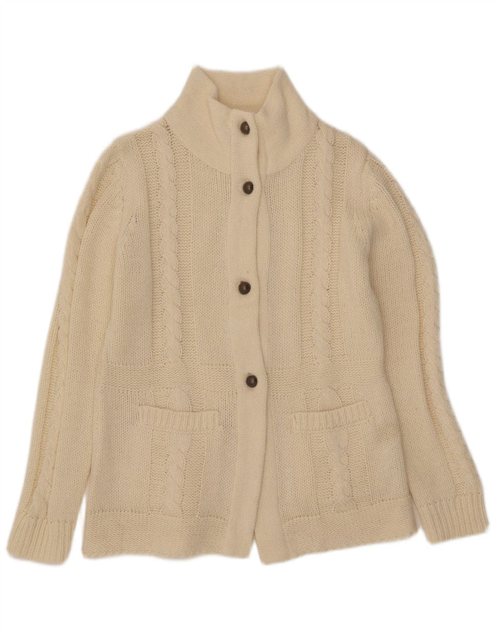 Vintage dame cardigan sweater IT 42 Medium Off White Akryl
