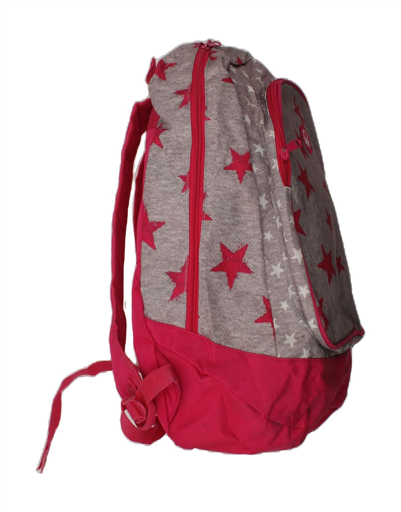 UNITED COLORS OF BENETTON Girls Backpack One Size Pink Geometric Polyester Vintage United Colors of Benetton and Second-Hand United Colors of Benetton from Messina Hembry 