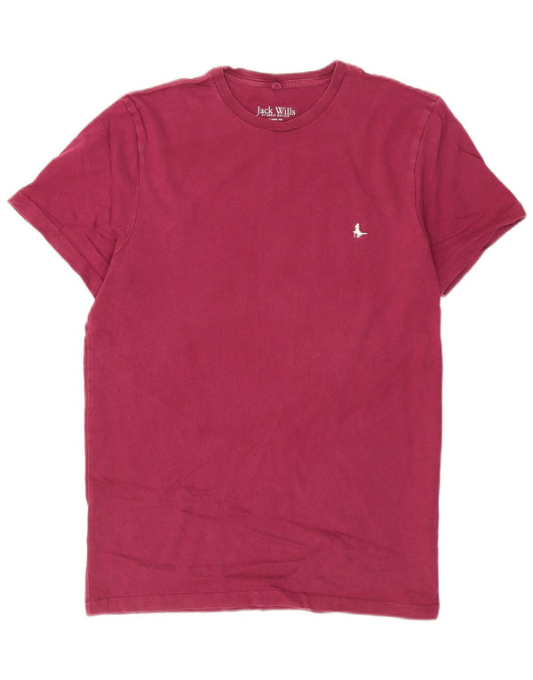 Jack Wills Herre Classic Fit T-Shirt Top Medium Burgundy Bomuld