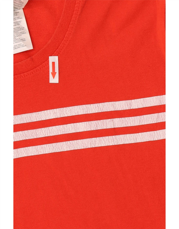 Adidas Herre grafisk T-shirt Top Medium Rød Bomuld