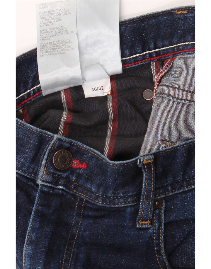 Tommy Hilfiger Herre Slim Jeans W36 L32 Marineblå Bomuld