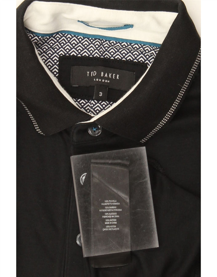 Ted Baker herre poloshirt størrelse 3 Medium Sort bomuld