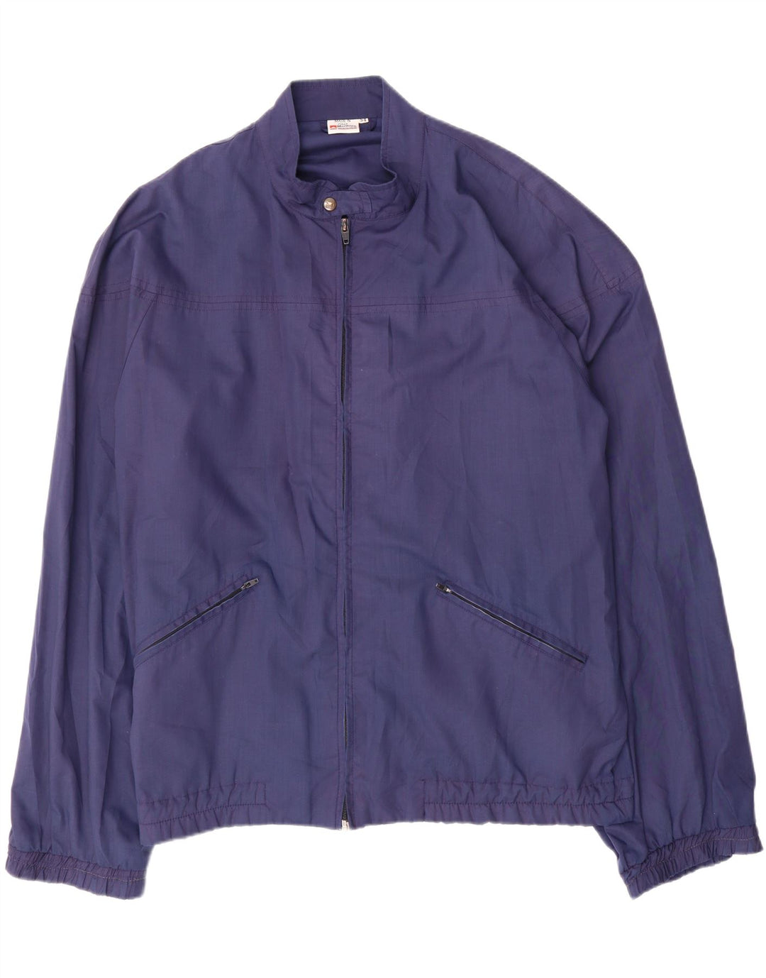 MARLBORO Mens Bomber Jacket IT 54 2XL Navy Blue Cotton