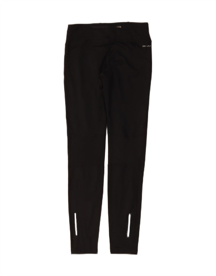 Nike Dame Dri Fit Leggings UK 6 XS Sort Polyester