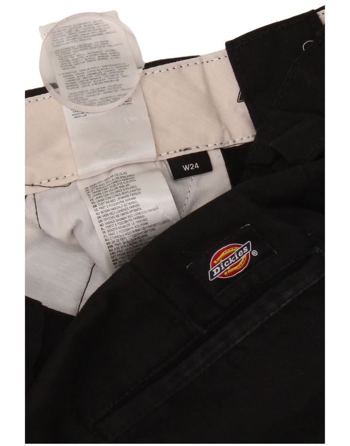 Dickies Chinobukser med brede ben til kvinder W24 L30 Sort polyester