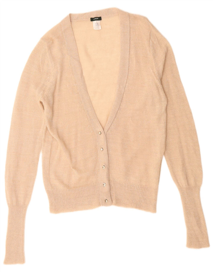 J. Crew Dame Cardigan Sweater UK 16 Stor Beige Akryl