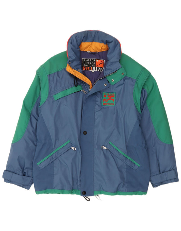 DIADORA Skijakke til mænd UK 40 Large Blue Colourblock Polyester