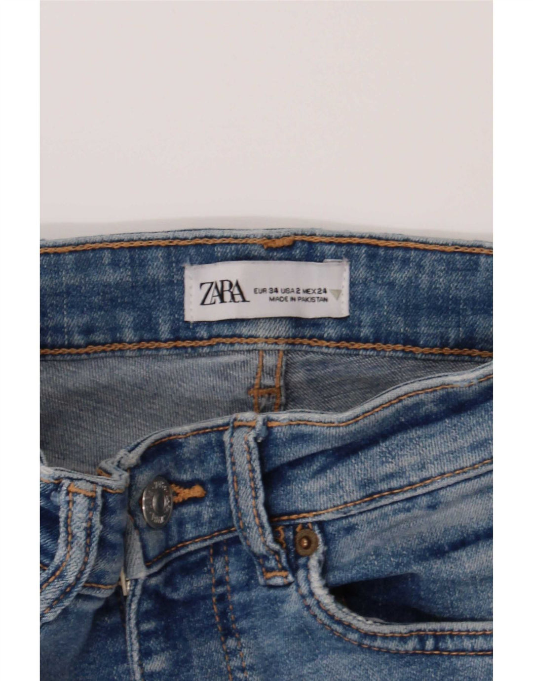 Zara Dame Flared Jeans EU 34 2XS W24 L30 Blå