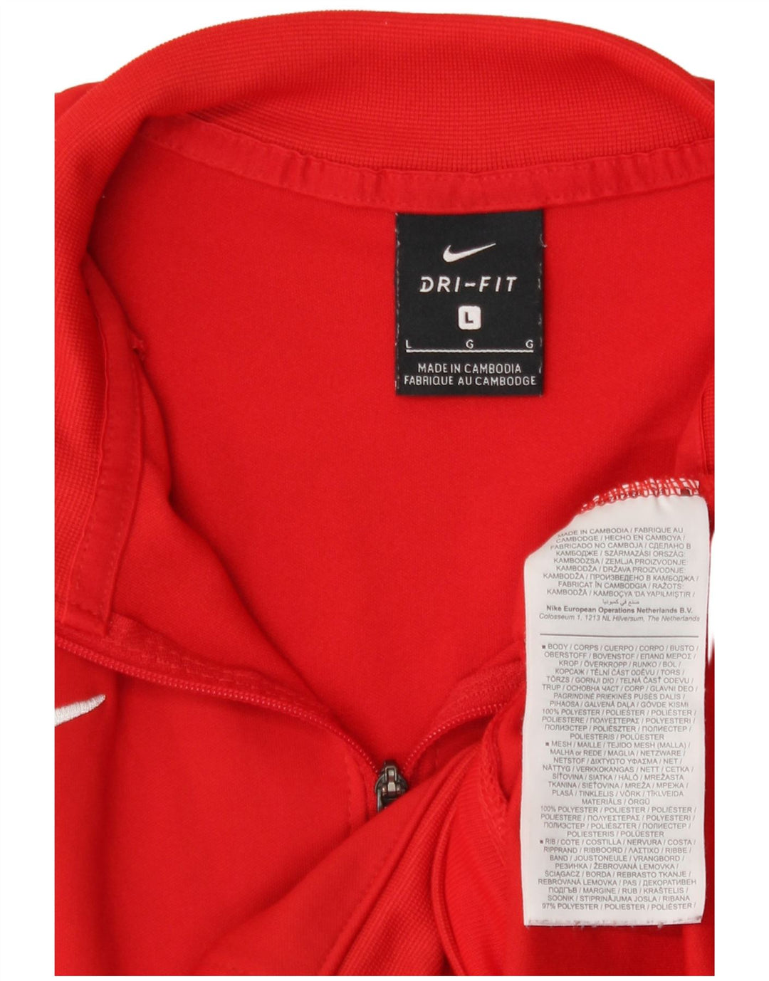 Nike Herre Dri Fit træningsdragt Topjakke Stor Rød Polyester
