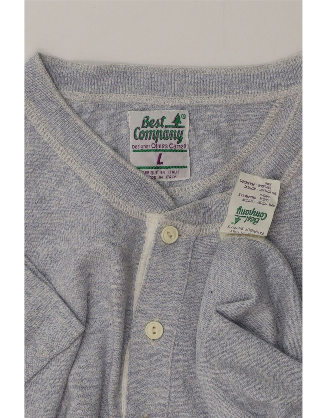 BEDSTE FIRMA Poloskjorte til mænd Stor blå bomuld