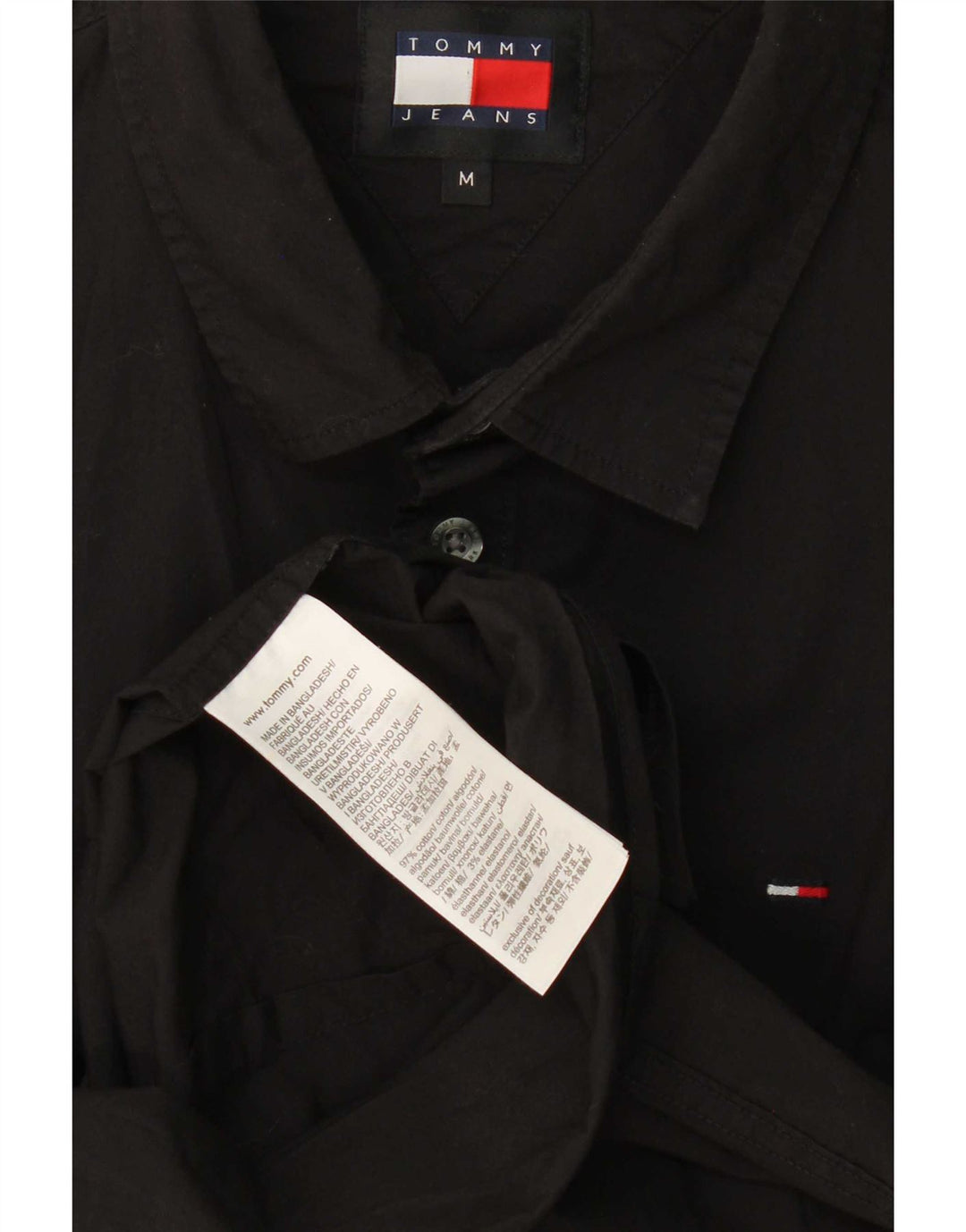 Tommy Hilfiger Herre Slim Fit skjorte Medium Sort Bomuld