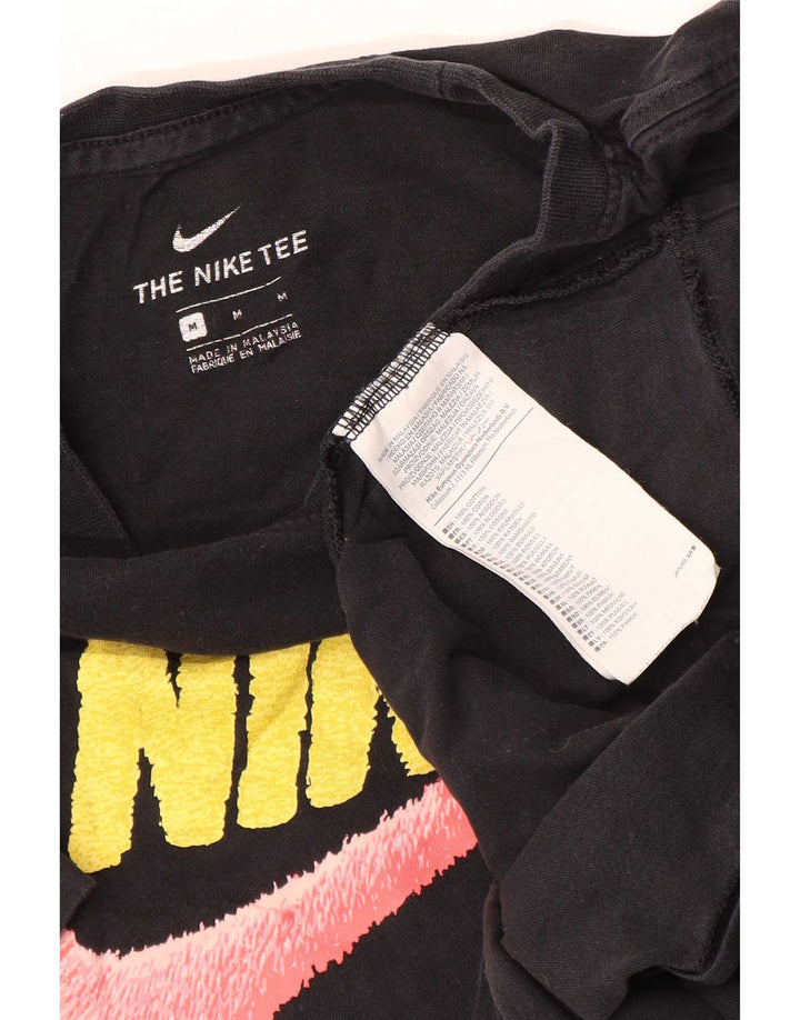 Nike Herre grafisk T-shirt Top Medium Sort Bomuld