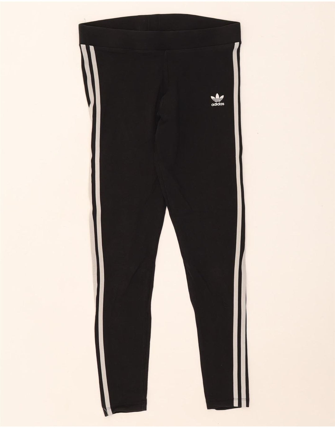Adidas Dame Leggings UK 12 Medium Sort Bomuld