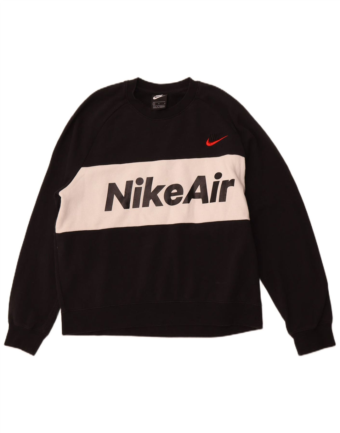NIKE grafisk sweatshirt til mænd Medium Sort Colourblock Bomuld