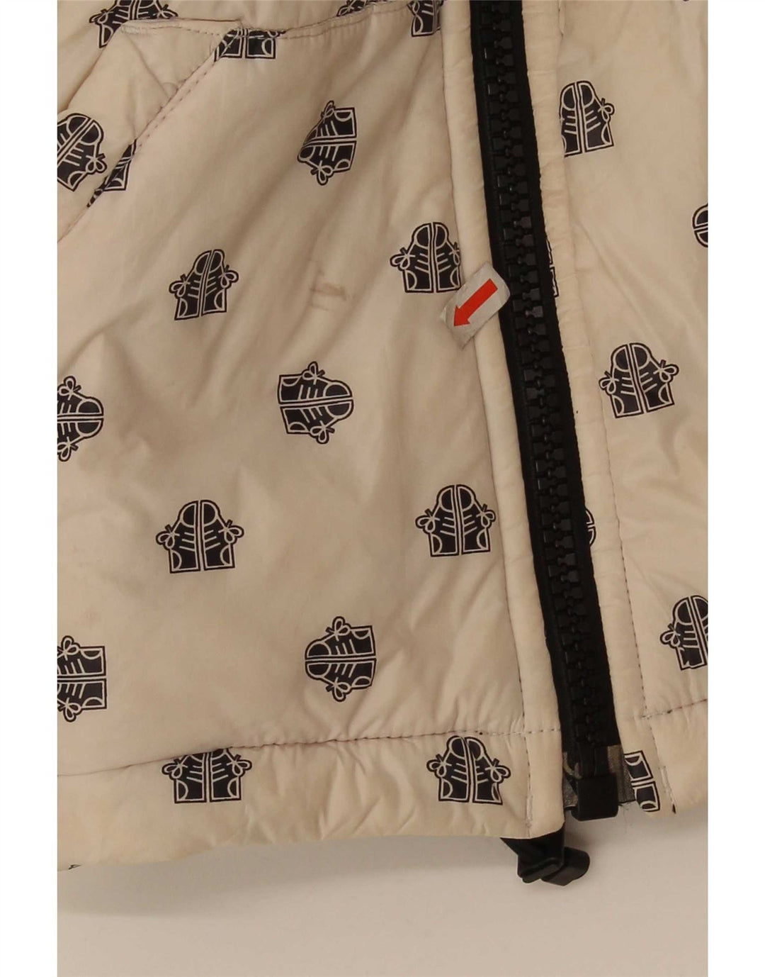 Adidas piger Vendbar grafisk polstret jakke 14-15 år Hvid nylon