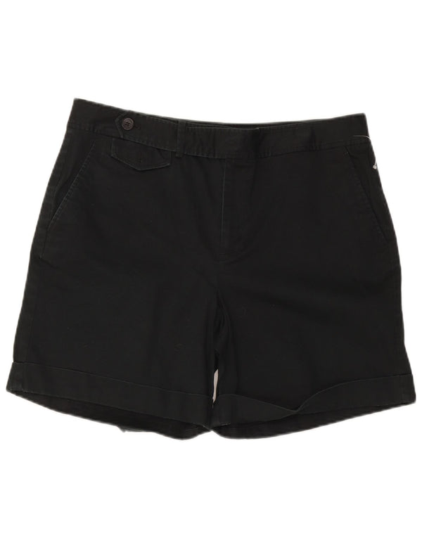 Ralph Lauren kvinders højtaljede chinoshorts US 14 XL W36 sort bomuld