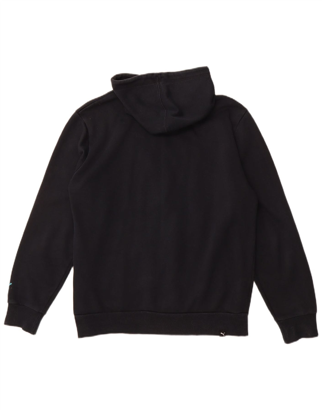 PUMA grafisk hættetrøje med lynlås til mænd mellem marineblå bomuld