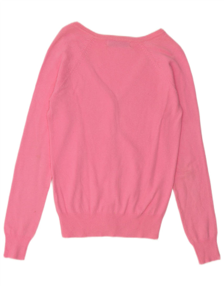 Zara Dame Cardigan Sweater UK 10 Small Pink