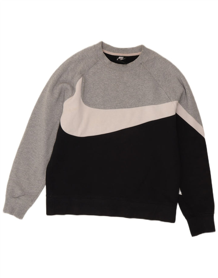 Nike Sweatshirt Jumper til mænd Medium Sort Colourblock Bomuld