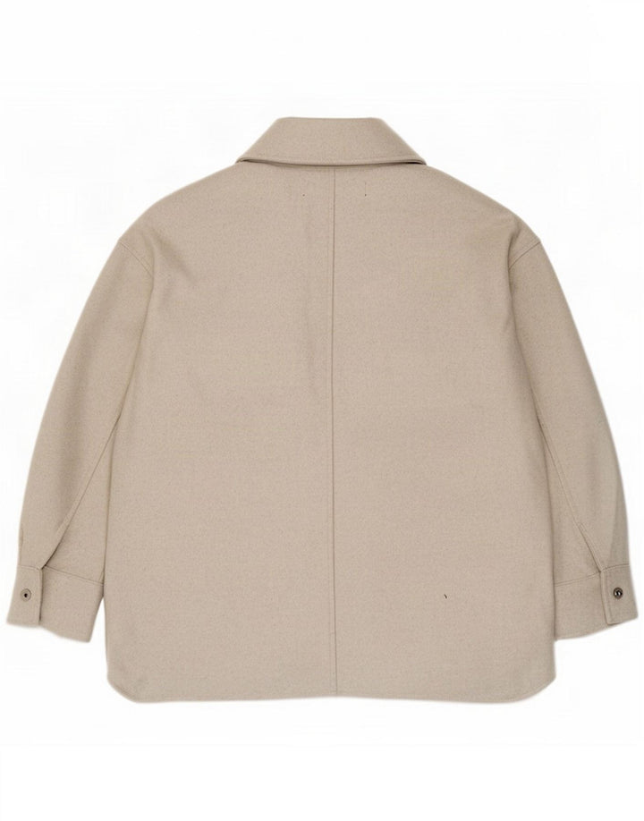 Zara Dame Shacket Jacket UK 14 Medium Grey Polyester
