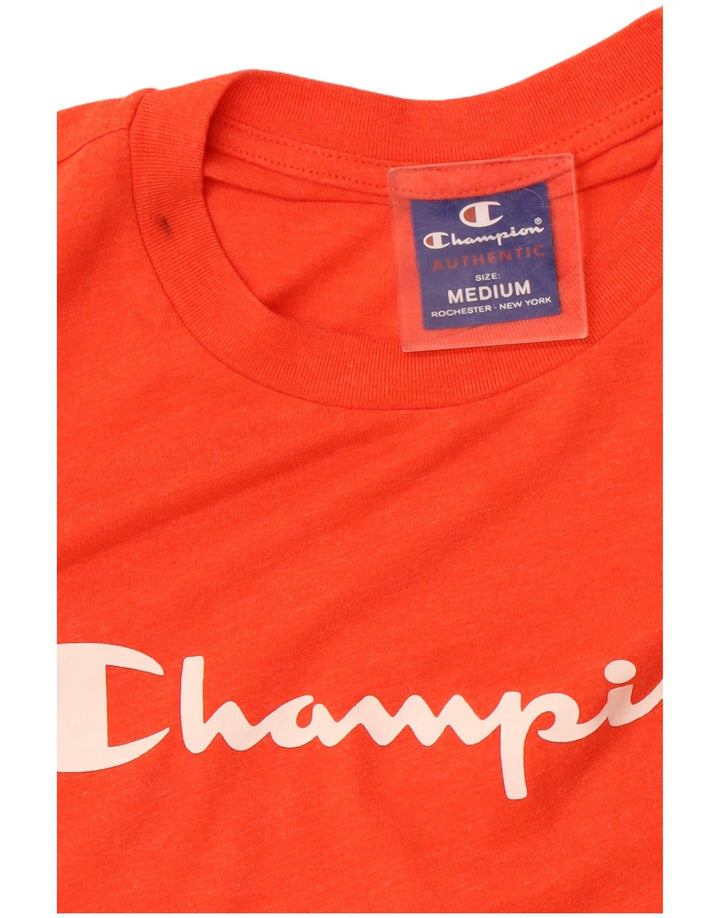 CHAMPION Herre Grafisk T-Shirt Top Medium Orange