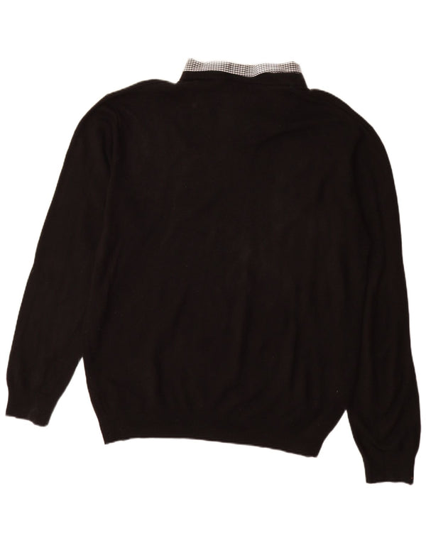 Pierre Cardin Herre V-hals sweater 3XL sort akryl