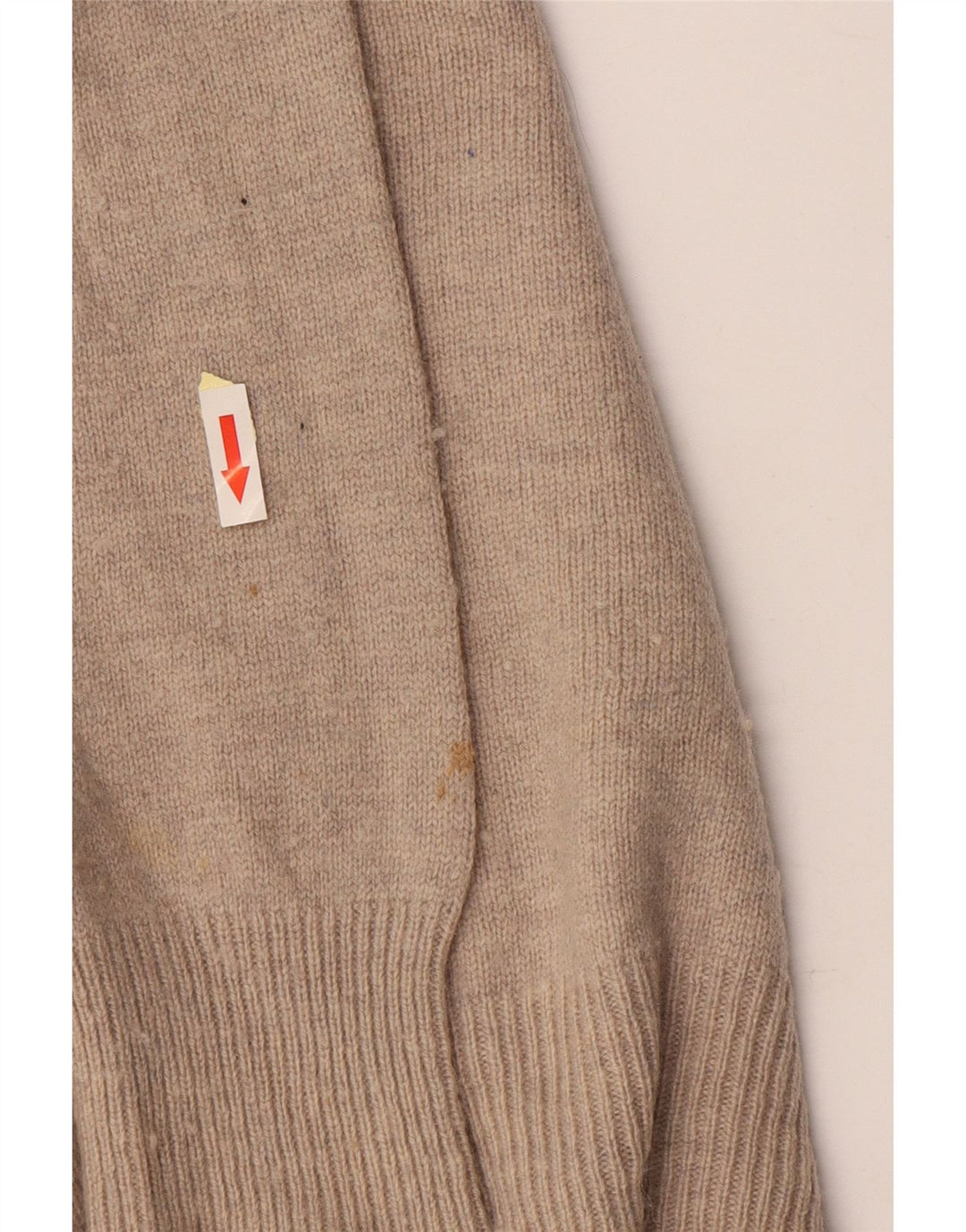 ALL SAINTS Herre Rullehalstrøje Stor Beige Uld