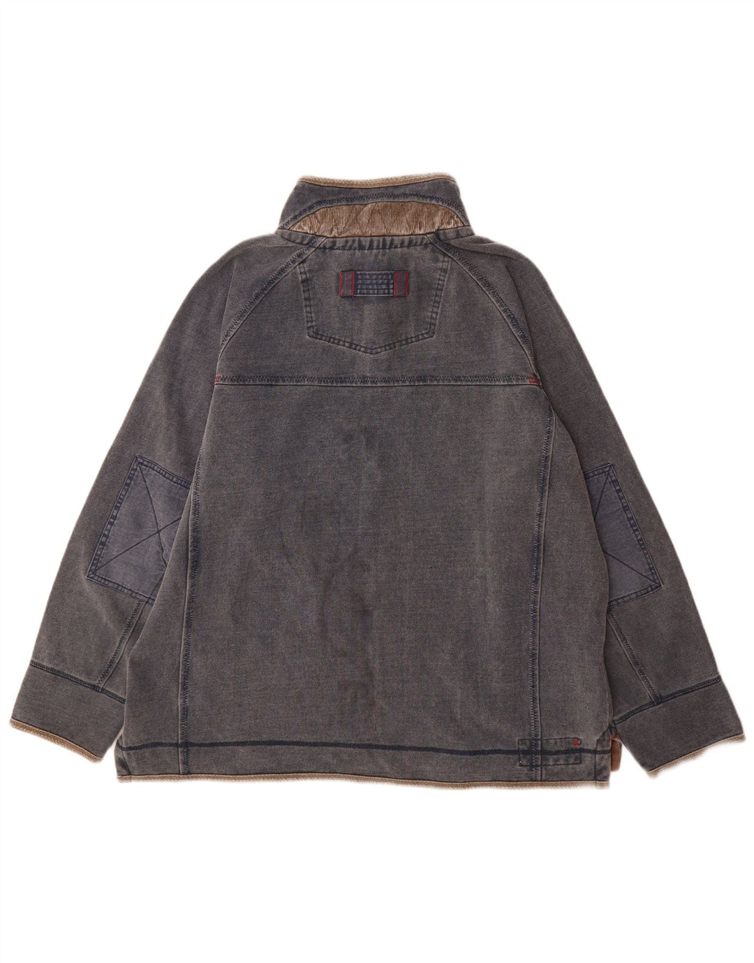 Fat Face Herre Zip Neck Sweatshirt Jumper XL Grå Bomuld
