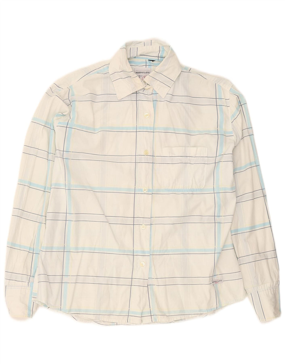 Murphy & Nye Dameskjorte UK 18 XL Hvid Plaid