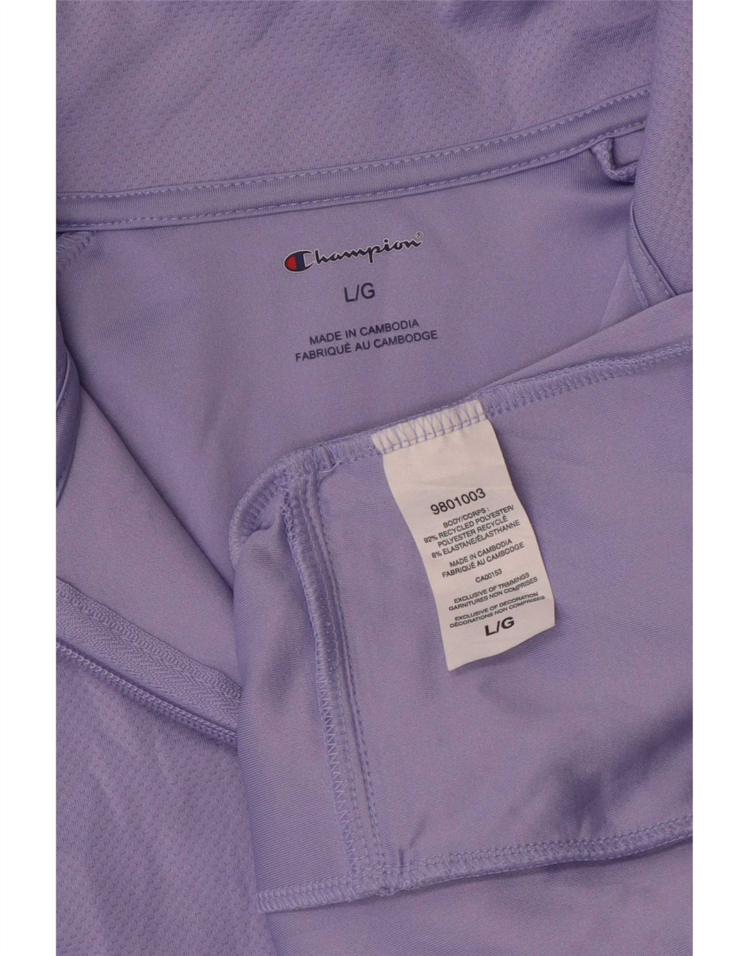 Champion Womens Zip Neck Pullover Tracksuit Top UK 16 Large Purple
