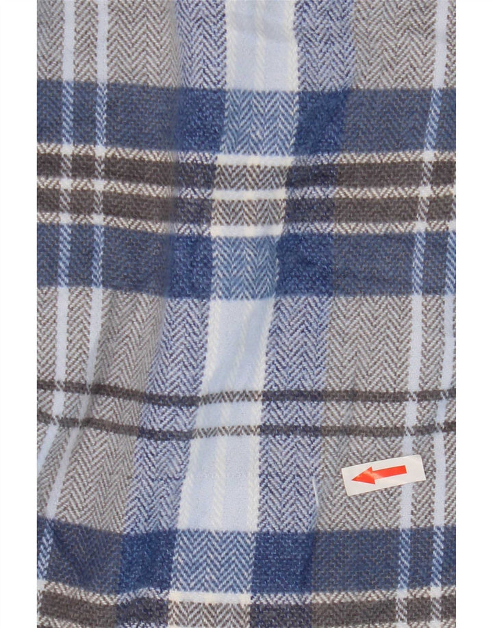 Fellini herre flannelskjorte 2XL blå ternet bomuld