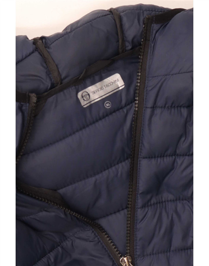 Sergio Tacchini Herre hættepolstret jakke UK 42 XL Navy Blue