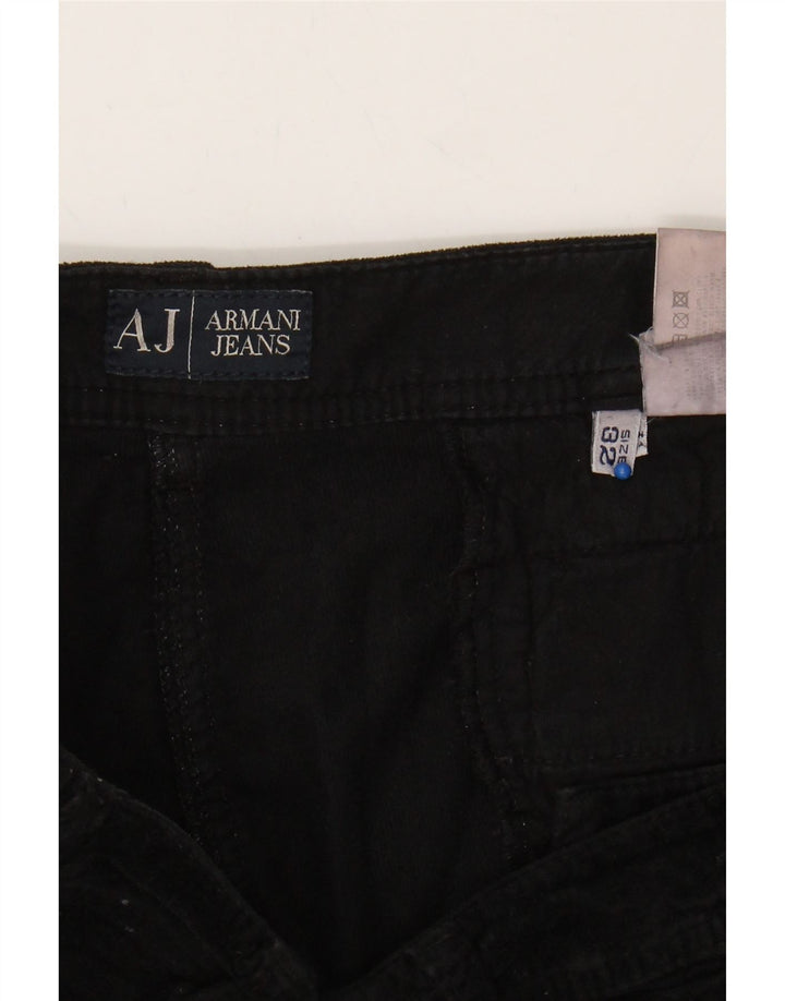 ARMANI Womens Straight Capri Trousers W32 L20 Black Cotton Vintage Armani and Second-Hand Armani from Messina Hembry 