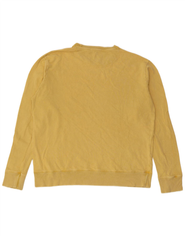 COS Herre Sweatshirt Jumper Medium Gul Bomuld