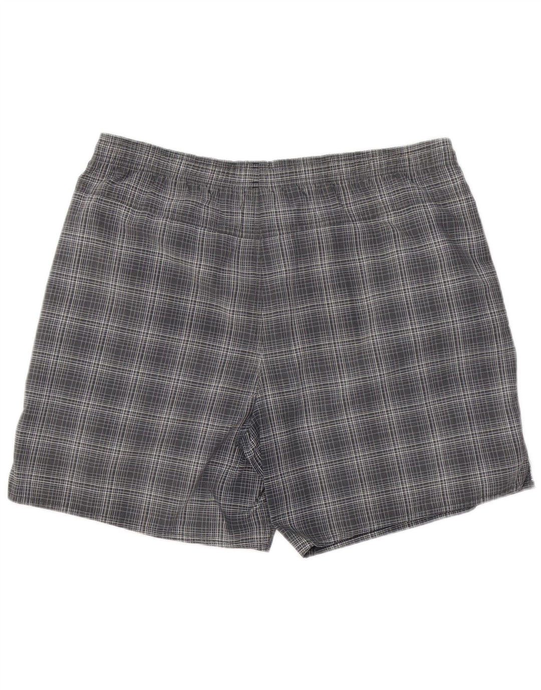 ADIDAS Badeshorts til mænd, store grå ternet polyester