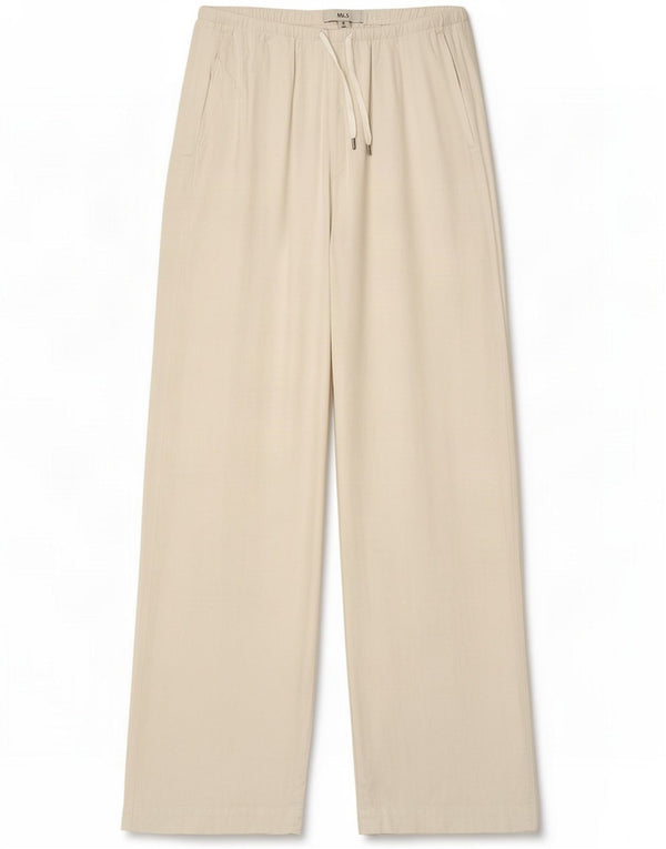 Marks & Spencer Womens High Waist Casual Trousers UK 12 Medium W32 L30 Whit