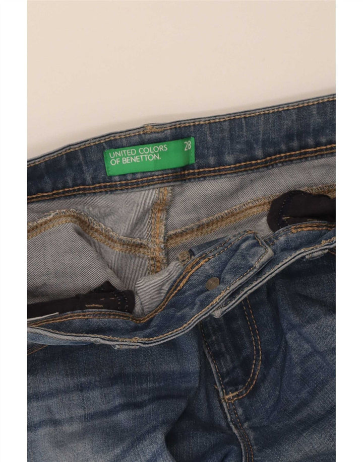 Benetton Dame Slim Jeans W28 L32 Blå