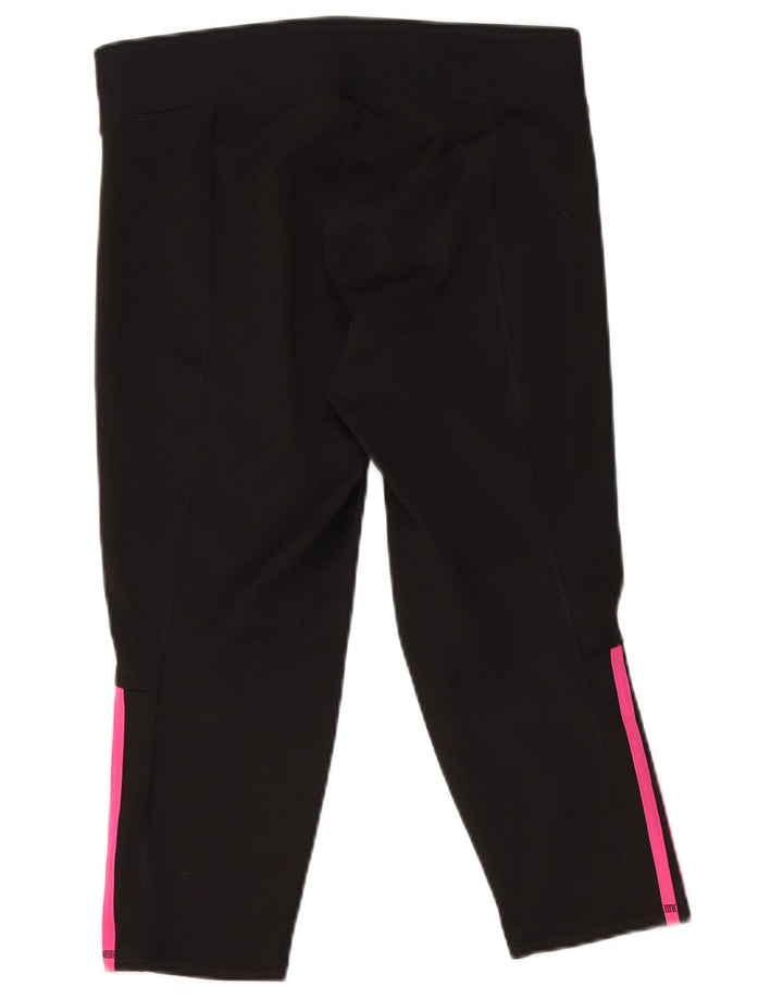 Adidas Dame Capri Leggings UK 12/14 Medium Black Polyester