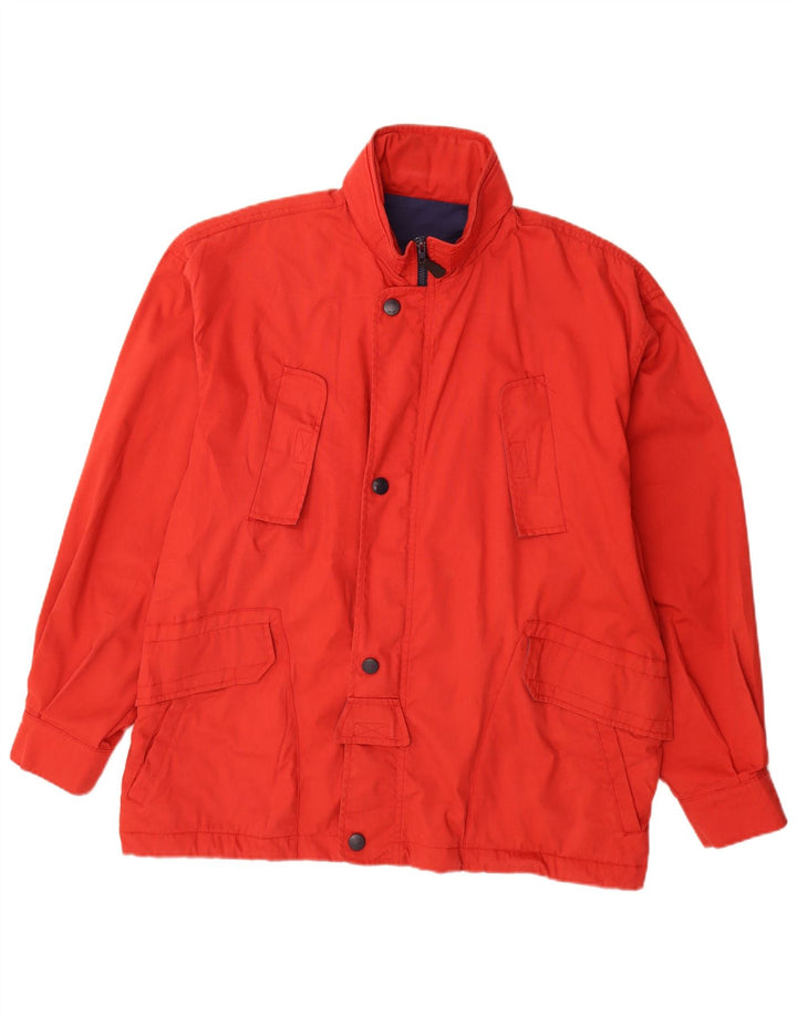 Vintage Herre Utility Jacket UK 46 3XL Rød Polyester
