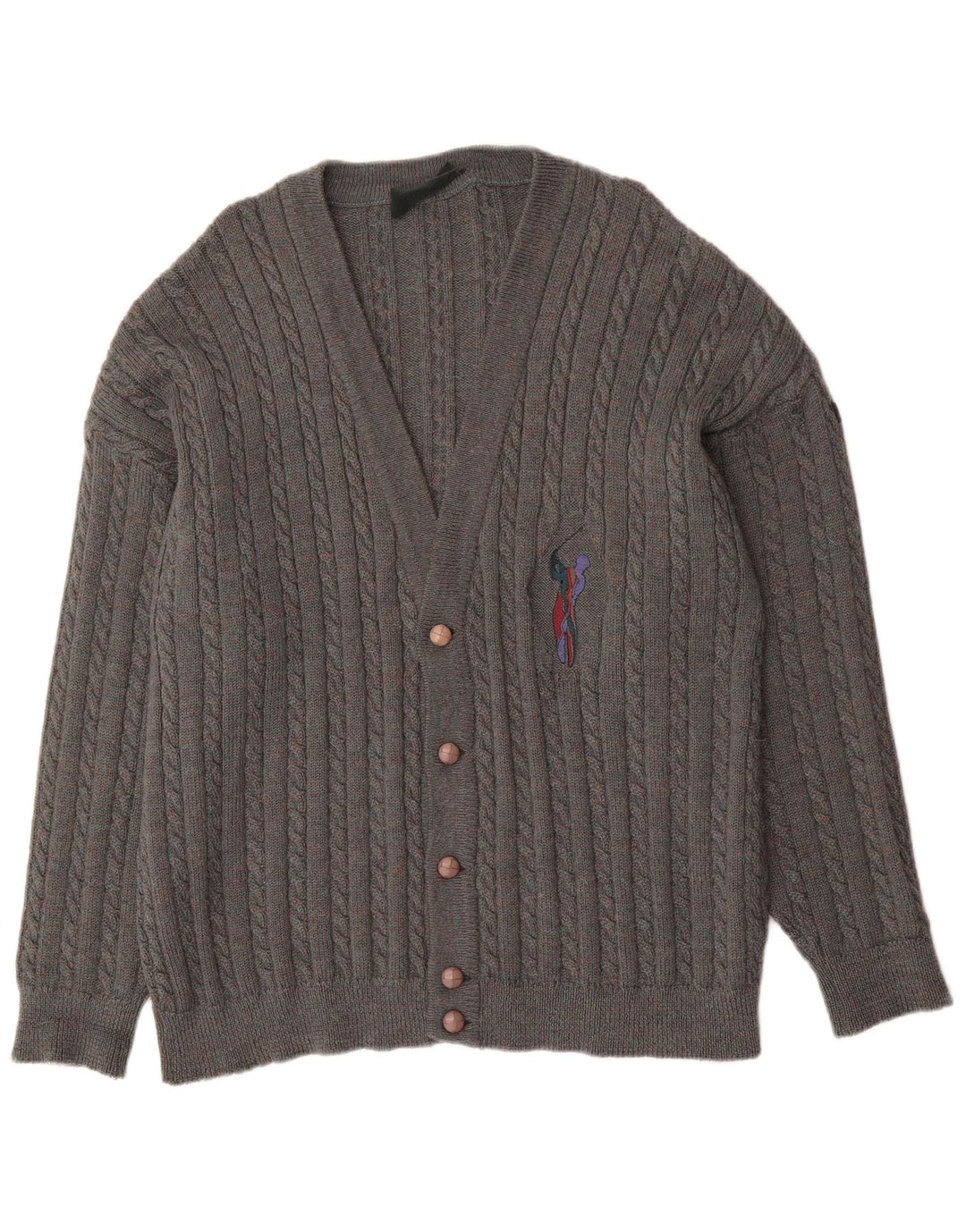 Vintage herre cardigan sweater XL Grå