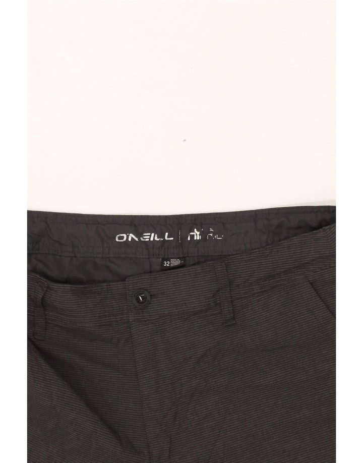 O'NEILL Mens Chino Trousers W32 Medium Black Striped Vintage O'Neill and Second-Hand O'Neill from Messina Hembry 