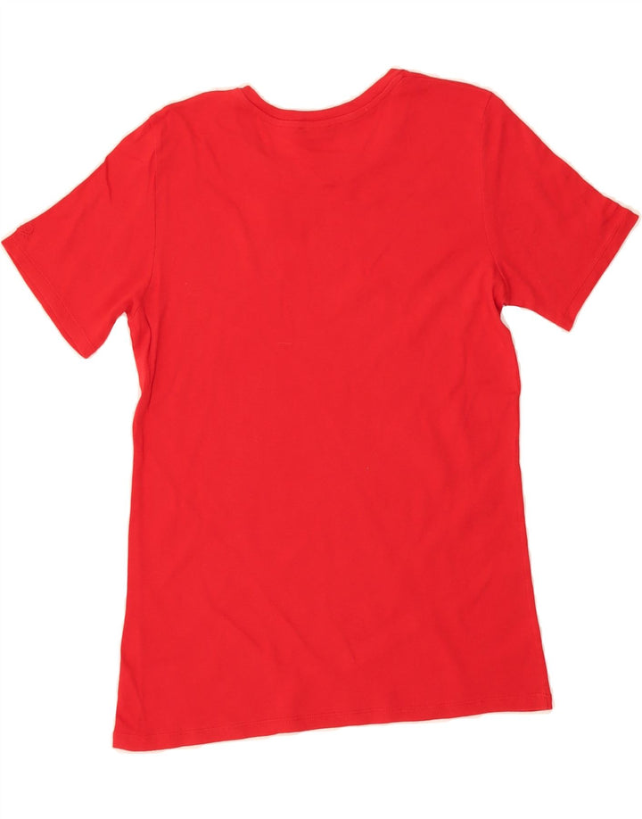 BENETTON Womens T-Shirt Top UK 14 Medium Red Vintage Benetton and Second-Hand Benetton from Messina Hembry 