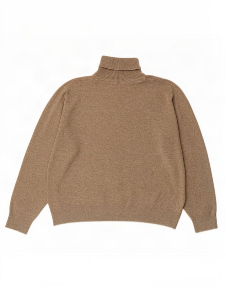 Marks & Spencer Herre Rullehalstrøje Sweater Large Brown Flecked Polyester