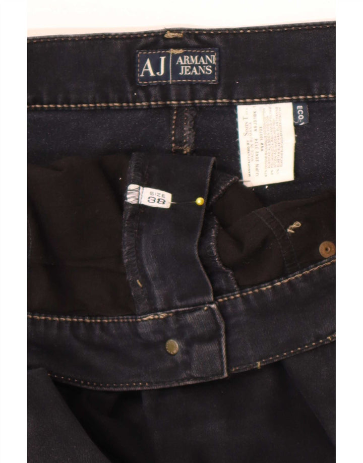 Armani Straight Jeans til mænd W38 L29 Marineblå Bomuld