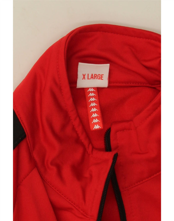 Kappa Herre grafisk træningsdragt Topjakke XL Rød Colourblock