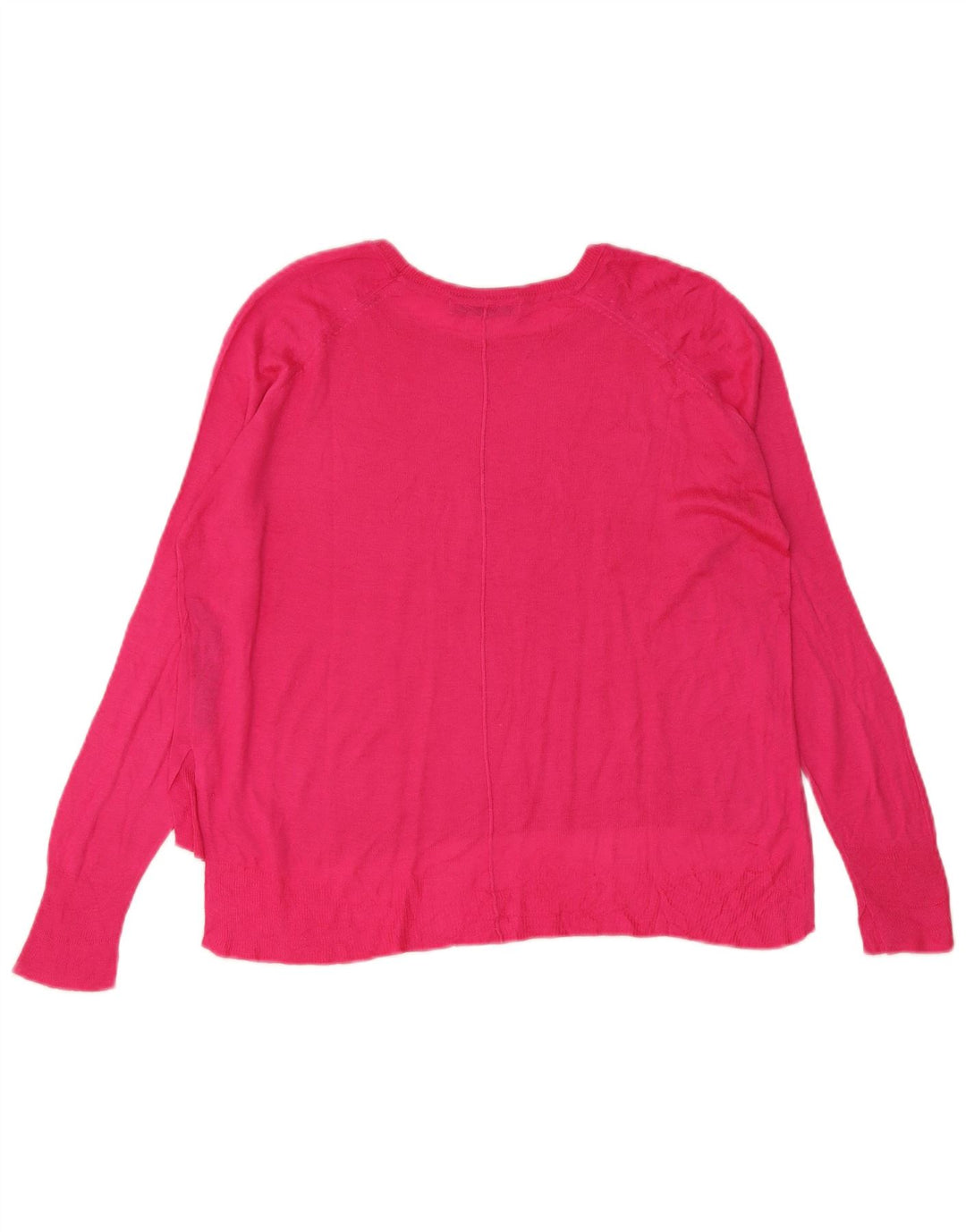 Zara Dame Oversized Boat Neck Jumper Sweater UK 14 Medium Pink Viscose